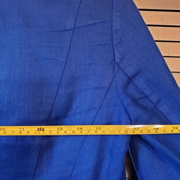 LOFT Royal Blue Linen Jacket 6P - Picture 2 of 7